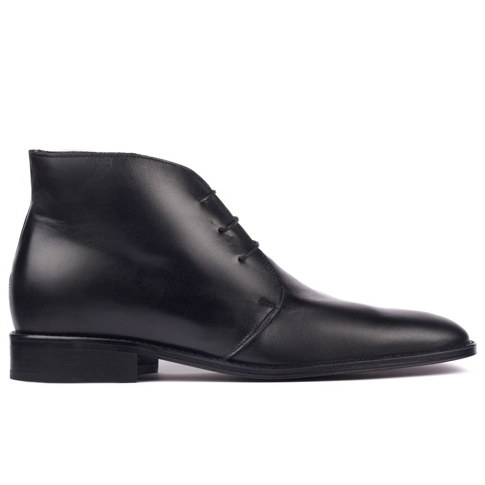 Black Lugano model. Elevated boots