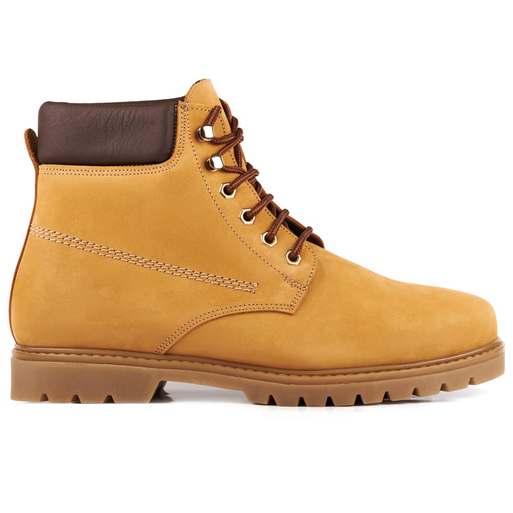 Height increasing shoes. Nubuck leather exterior. Interior fully lined in fine leather.